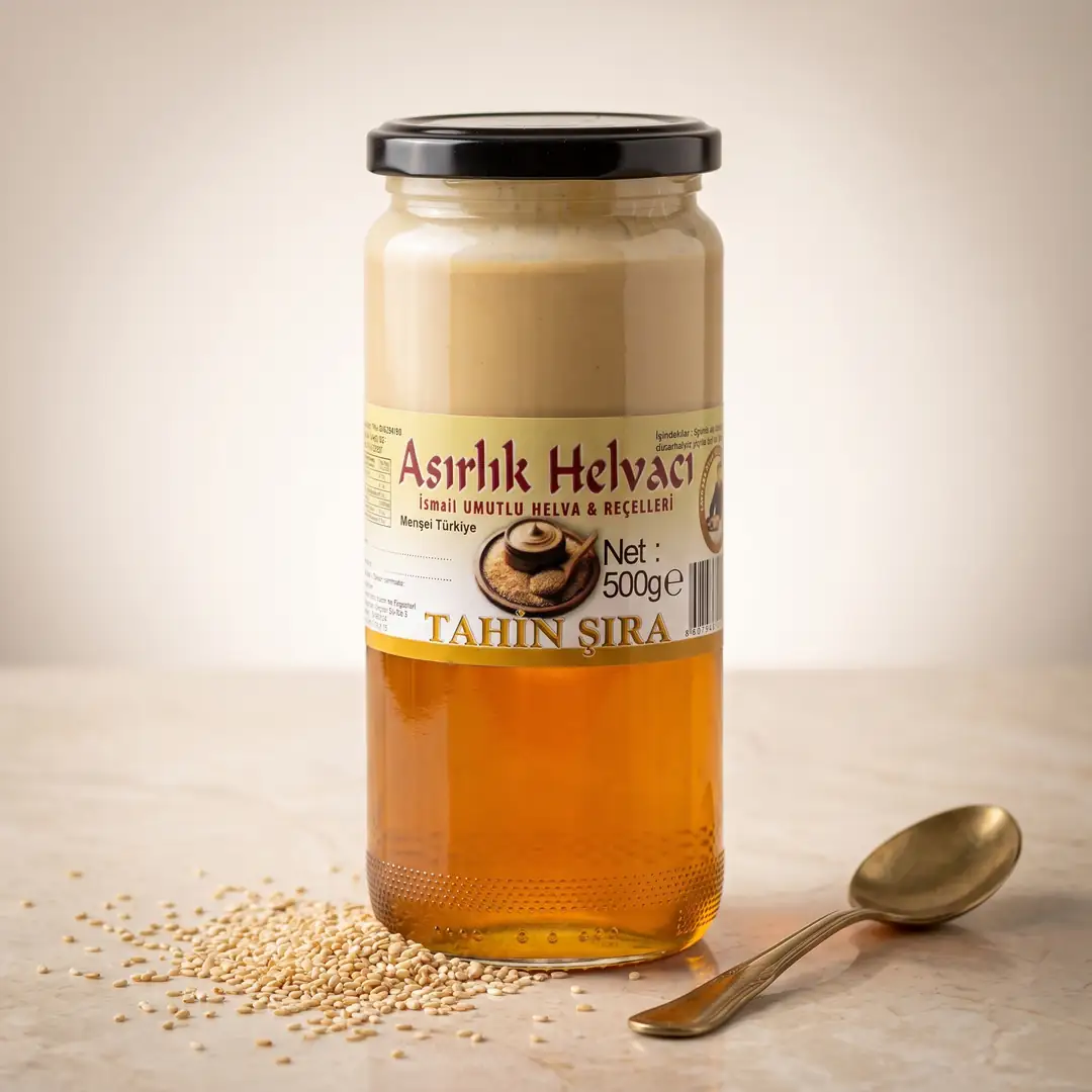 Tahin Şıra 500g - Geleneksel Tatlandırılmış Kütahya Tahini